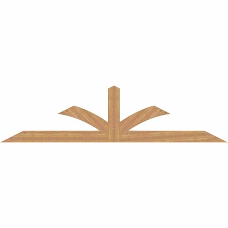 Ekena Millwork Richland Timber Gable Bracket, Western Red Cedar, 108"W x 27"H x 3 1/2"D x 5 1/2"F, 6/12 Pitch GBW108X27X0406RIC00SWR